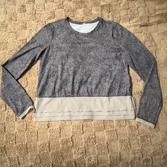 Lululemon Sole Training Long Sleeve Running Top UV Protect Shirt White Chrome 8 - Picture 2 of 9